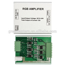 DC12-24V Aluminum RGB Amplifier LED Light Controller Silver Tone